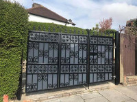 black wrought iron